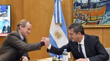 El gobernador Bordet se reunió con el ministro de Economía y precandidato a Presidente