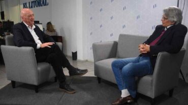 El ex gobernador pasó por la redacción de El Litoral. Pablo Aguirre.