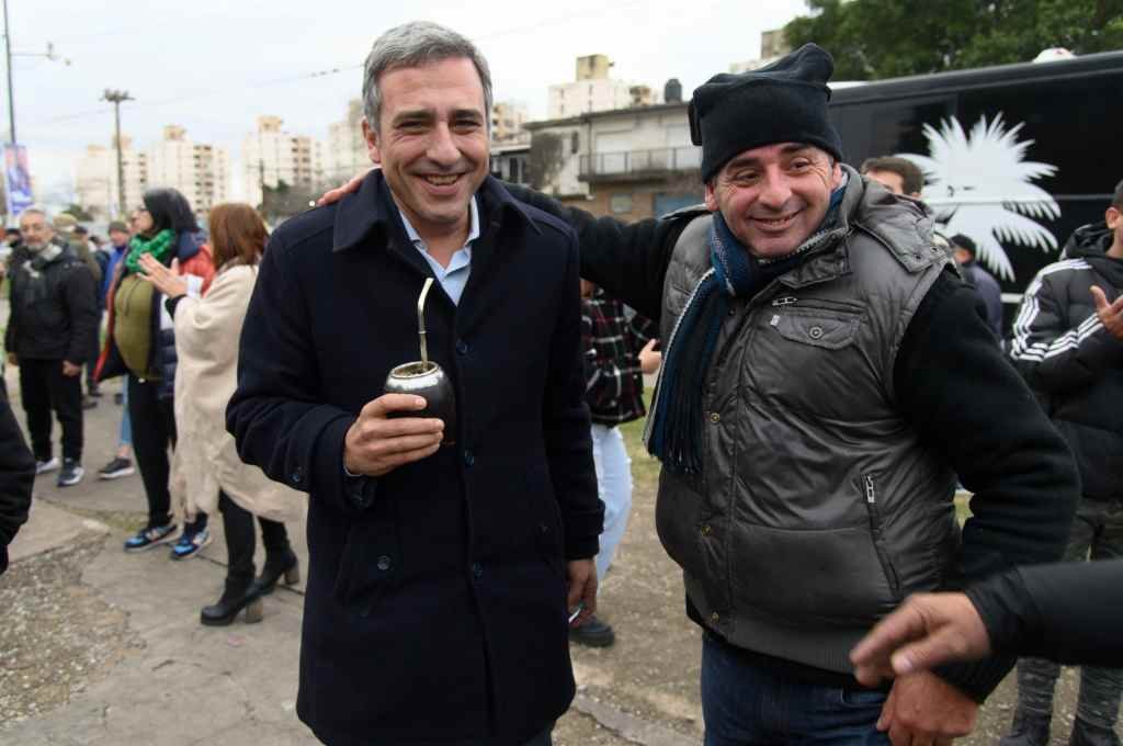 Oscar Martínez cerró la campaña en el sur rosarino. Marcelo Manera.