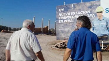 El senador y el presidente del directorio supervisaron los trabajos. Gentileza.