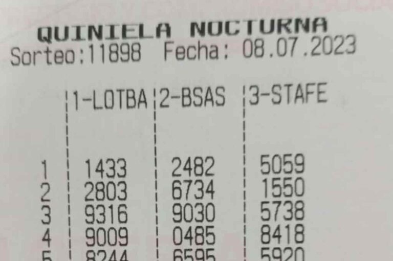 El apostador ganó con el número 2.482. Gentileza.