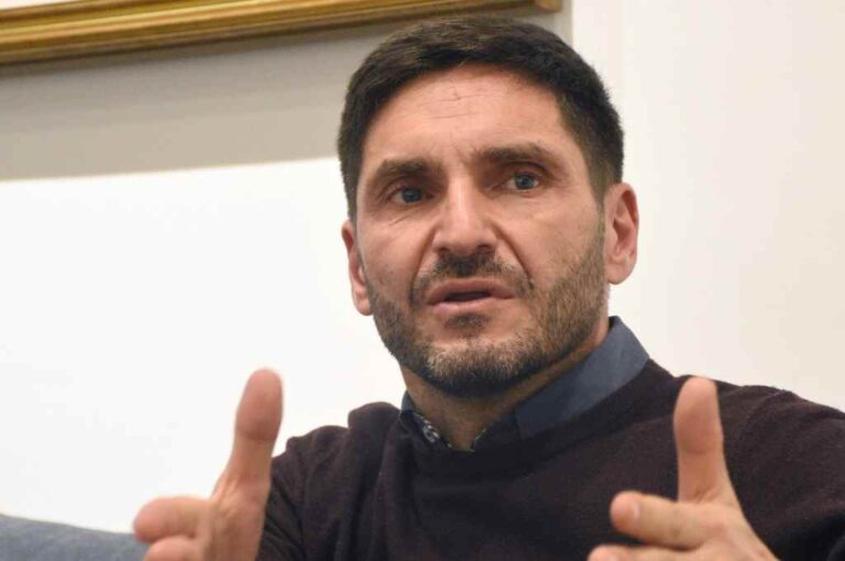 El candidato a gobernador estuvo en la sede del diario El Litoral. Pablo Aguirre.