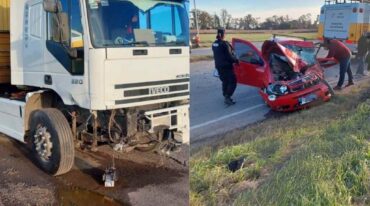 Dos personas resultaron heridas por el accidente. Gentileza.