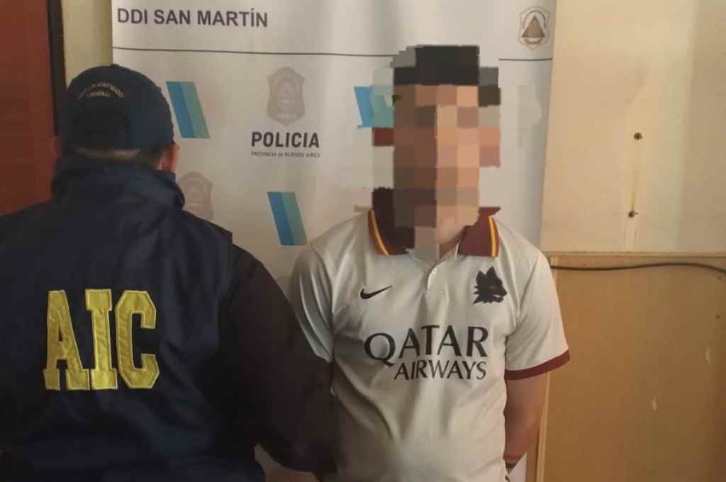 Policías de la AIC detuvieron este jueves en el partido bonaerense de San Martín a un joven de 21 años