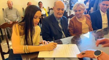 Los abuelos demostraron que para el amor no hay edad. Gentileza.