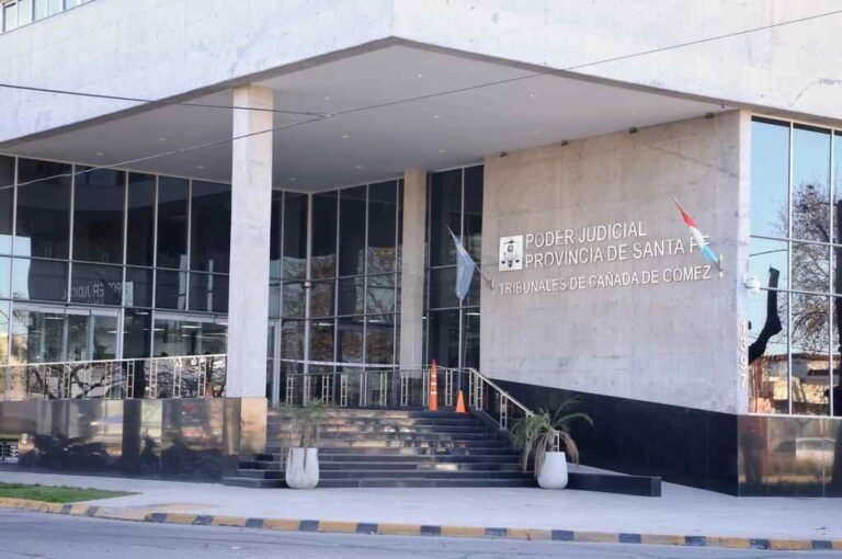 La audiencia se llevó a cabo en los Tribunales Provinciales de Cañada de Gómez. Gentileza: prensa Gobierno de Santa Fe.