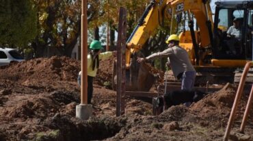 'La red de colectoras y colectores de esta primera etapa comprendió la ejecución de 11.266 m de cañería de PVC cloacal