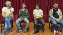 Los autores de la revista se presentaron en Pujato. Gentileza.