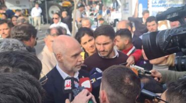 El jefe de gobierno de la Capital Federal y Pullaro estuvieron en Metropolitano. Gentileza.