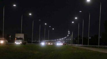El sector con iluminación es de 22 kilómetros. Gentileza: prensa Gobierno de Santa Fe.