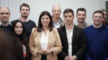 Clara García estuvo en Rafaela junto a Leonardo Viotti. Gentileza.