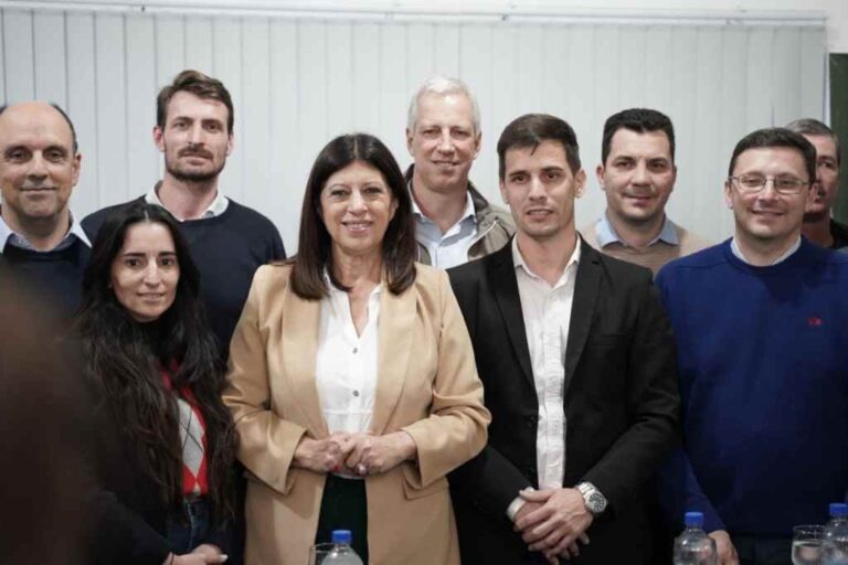 Clara García estuvo en Rafaela junto a Leonardo Viotti. Gentileza.