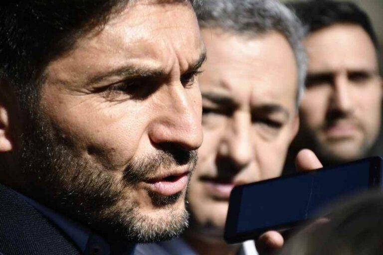 Pullaro habló con los medios después de la reunión. Marcelo Manera.