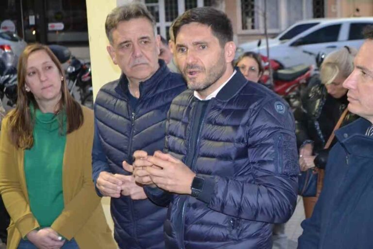 El ex ministro provincial estuvo el martes en la ciudad del sur santafesino. Gentileza.