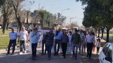 La procesión de Santa Rosa de Lima se realizó el miércoles. Gentileza.