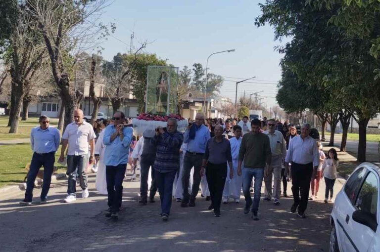La procesión de Santa Rosa de Lima se realizó el miércoles. Gentileza.