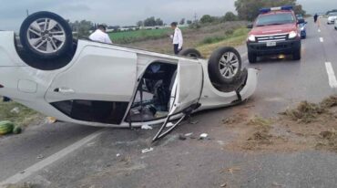 El siniestro obligó a controlar el tránsito en la zona. Gentileza.