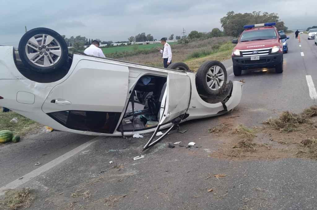 El siniestro obligó a controlar el tránsito en la zona. Gentileza.