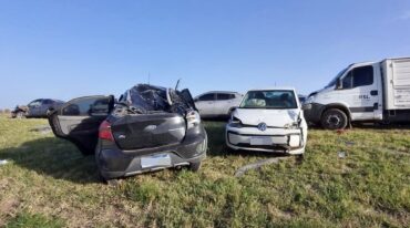 El lunes 11 de septiembre se registró un accidente de tránsito de grandes proporciones en el tramo de la autopista Rosario-Córdoba