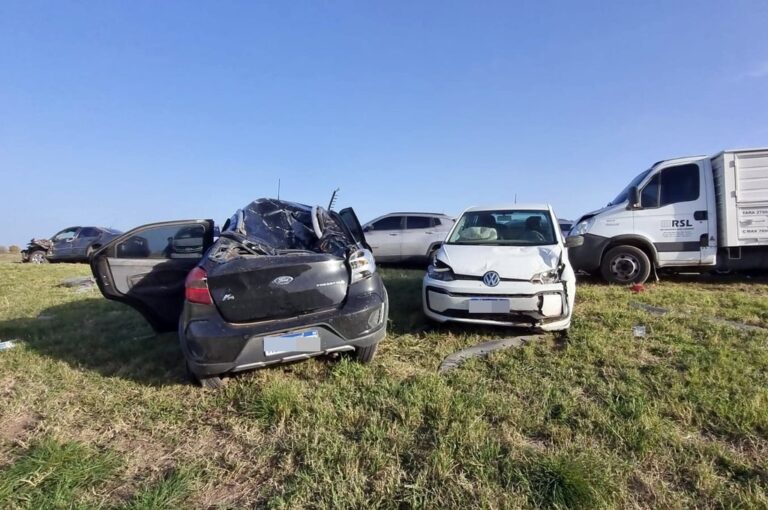 El lunes 11 de septiembre se registró un accidente de tránsito de grandes proporciones en el tramo de la autopista Rosario-Córdoba