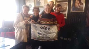 Susana Vilariño al frente junto a parte del grupo AFPA. Gentileza.