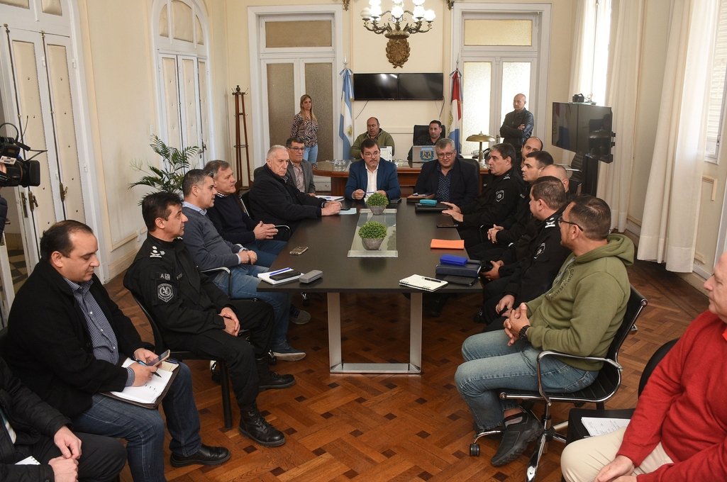 La reunión se llevó adelante en el Ministerio de Seguridad para definir los detalles del operativo. Guillermo Di Salvatore