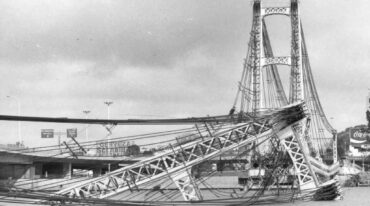 La triste postal que provocó la caída del Colgante. Archivo.