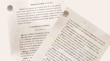 El acta para la designación del primer intendente