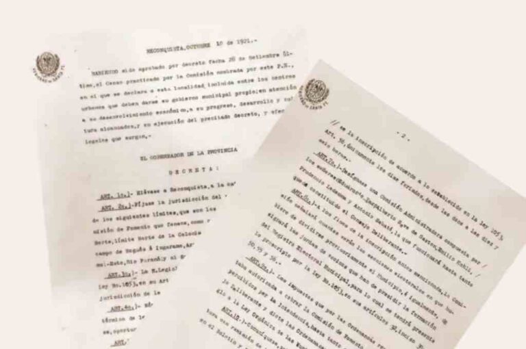 El acta para la designación del primer intendente