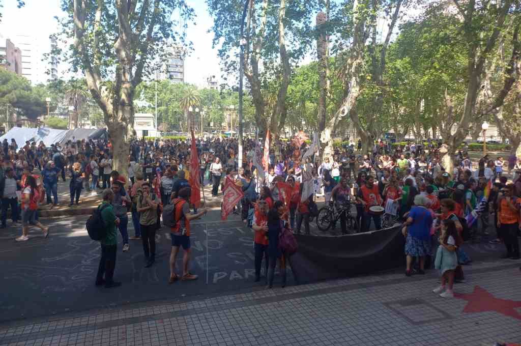 El acto se realizó en la plaza San Martín. Mirador Provincial.
