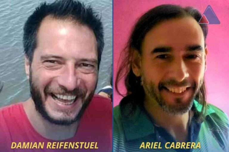 Ariel Cabrera (derecha) se entregó a la policía. Archivo.