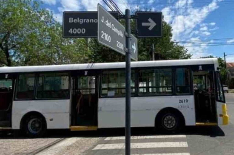 El colectivo quedó varado tras la falla. Gentileza.