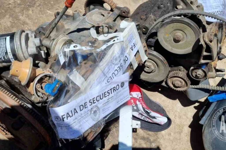 Parte de una banda de reducidores de autos fue desbaratada por personal de la Agencia de Control Policial. Gentileza.