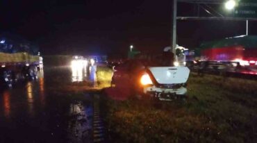 El vehículo hizo aquaplaning en la autopista. Gentileza: prensa URXV.