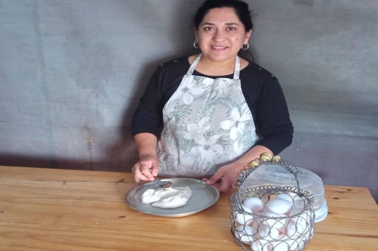 María Barrios lleva adelante un emprendimiento familiar