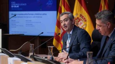 Javkin se encuentra en Europa invitado por la Diputación de Barcelona y el Gobierno de España. Gentileza: prensa Municipalidad de Rosario.