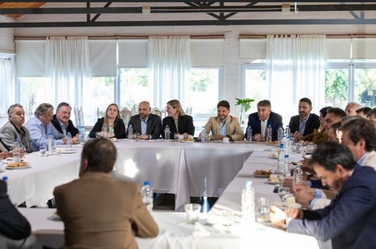La reunión de trabajo para oficializar el gabinete que acompañará a Pullaro en la conducción de la Casa Gris. gentileza