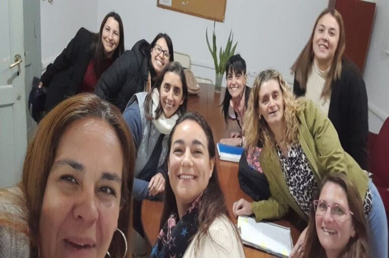 Las integrantes del Equipo de Educación Domiciliaria y Hospitalaria de Villaguay.