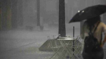Las precipitaciones fueron más intensas en el centro y en el norte de la capital provincial. Pablo Aguirre.