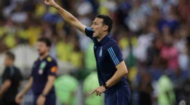Lionel Scaloni puso en duda su continuidad. en la Selección. Reuters/Ricardo Moraes.