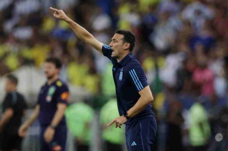 Lionel Scaloni puso en duda su continuidad. en la Selección. Reuters/Ricardo Moraes.