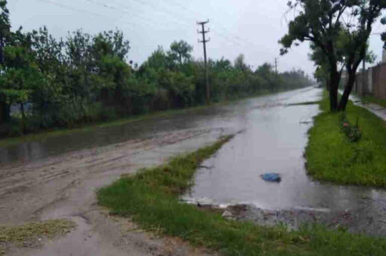 El agua provocó calles anegadas en Reconquista. Norte24.