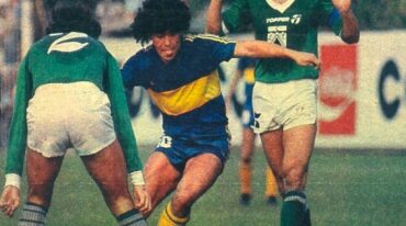 Maradona en un Boca-Ferro