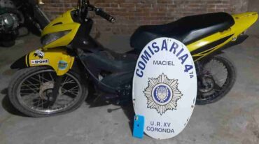 La policía le secuestró la moto del incidente. Gentileza.