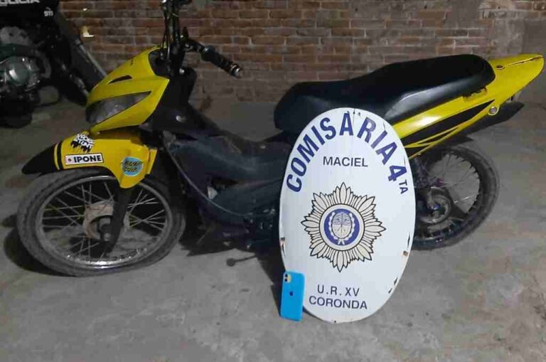 La policía le secuestró la moto del incidente. Gentileza.