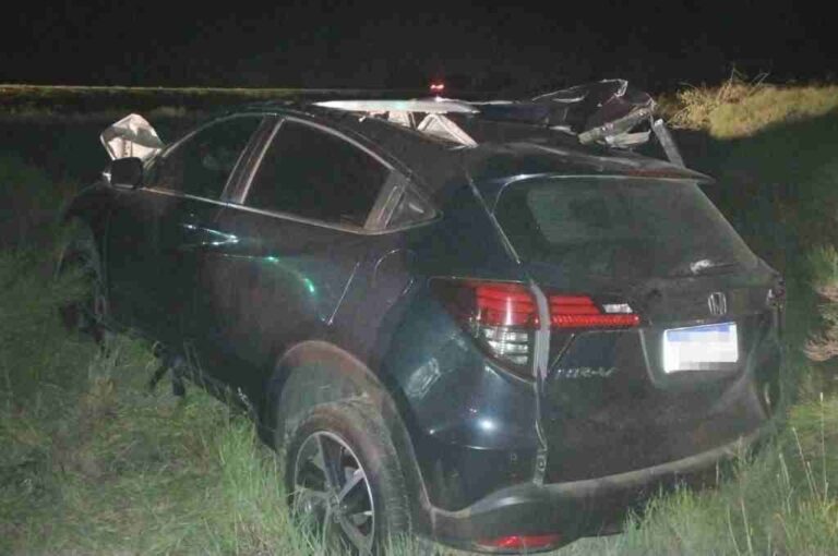 Así quedó el auto marca Honda que conducía la víctima. Gentileza.