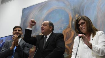 Sobre el final de su discurso