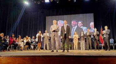 Frigerio acompañó al intendente de Concordia en el acto de asunción. Belén Fedullo