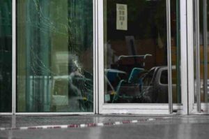 El hospital público fue baleado en la madrugada de este miércoles. Marcelo Manera.