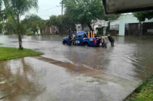 Las calles quedaron anegadas. Norte24.